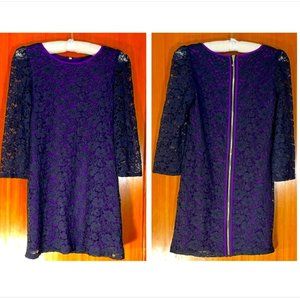 Juicy Couture Purple & Black Lace Dress
